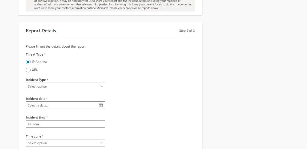 The updated &ldquo;Report Details&rdquo; section of the report, showing new fields and values.