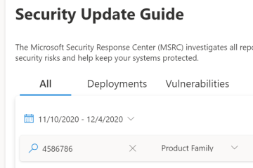 Security Update Guide Tabs Feature