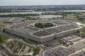 An aerial view of the Pentagon.